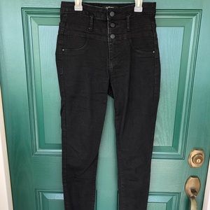 Refuge High Waisted Black Skinny Jeans
